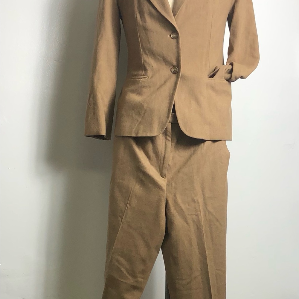 Pendleton Wool Lined Tan Beige Blazer Set - image 3